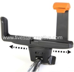 New Version of Wireless Bluetooth Extendable Selfie Stick Orange With Built-in Remote Control Function