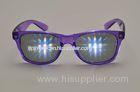 Rainbow Plastic Diffraction Glasses With Emerald Diffraction Film