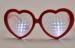 Hony Heart Shape Plastic Diffraction Glasses For Night Club