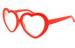 Customized Plastic Diffraction Glasses With Heart Shape Red Frame