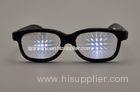 Promotional Black Frame Plastic Diffraction Glasses For Watching Fireworks