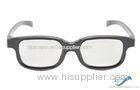 Color Black Plastic Frame Reald 3D Polarized Glasses Circular Linear Lenses