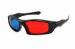 Passive Plastic Red Cyan 3D Glasses , Anaglyph Red Blue Glasses