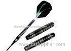 17.0g Black Titanumium Coated Tungsten Soft Tip Darts With Nylon Shafts / Flights