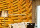 Removable Decorative Wall Panel 3D Wallpapers For Home Wall Decor Green / Yellow / White