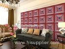 Parlour Decorative Leather Textured 3D Wall Panel Embossed Indoor Wall Decals 400*400 mm