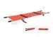 Orange Double - folded Wheeled Pole Emergency Folding Stretcher for Ambulance