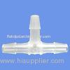 Straight Tee Plastic Joint With PP or PVDF For Tube Connect , Plastic T Connector