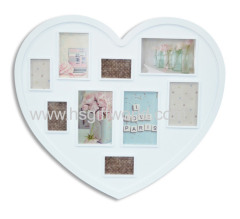 9 opening heart plastic jnjection photo frame No.30003