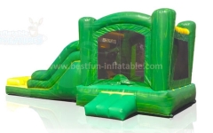 Popular green Tropical Area Inflatable Slide Combo