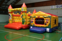 Popular yellow commercial inflatable bouncers for sale