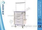 Easy Clean Mobile Hospital Infusion Medical Trolleys All Drawers 630 470 910mm
