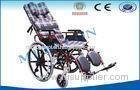 Aluminum Reclining Wheelchair , Lightweight Folding Wheelchair For Home Care