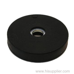Black Rubber Coated Neodymium Magnets Ring D30 x d10 x 5mm