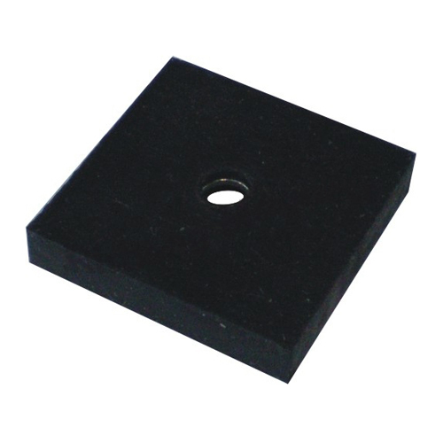 Rare Earth Neodymium Block Magnet N45 31 x 31 x 6mm With a D10mm Hole in the Center Black Rubber Coated