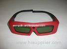 Battery Powered Dlp Xpand 3D Shutter Glasses LCD Lenses Red Frame