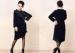Black Cellular Knit Womens Long M Sweaters with Crew Neck for Winter / Autumn