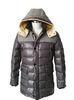 Adult Nylon Fur Hooded Down Coat Fashionable Park With Hood Attachable