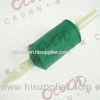 Colorized Rubber Grips With White Tubes / Disposable Tattoo Tubes Blister Packages