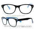 Full Rim Acetate Optical Frames Round Shape And Demo Lens Logo Printing