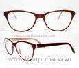 Ultra - Thin Acetate Optical Frames Demo Lens Optical Eyeglass Frames For Lady , Blue / Wine Color ,