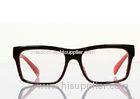 Black And Red Women's Nylon Eyeglass Frames For Oblong Faces In Fashion