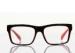 Black And Red Women's Nylon Eyeglass Frames For Oblong Faces In Fashion