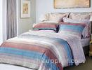 Neutral Stripe Tencel Lyocell Bedding Linens Reactive Printing Dye For Summer