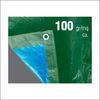 Green / Blue heavy duty waterproof canvas fabric PE Tarpaulin 100 Gram