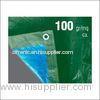 Green / Blue heavy duty waterproof canvas fabric PE Tarpaulin 100 Gram