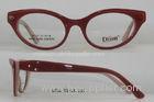 Cat Eye Acetate Optical Spectacles Frames For Ladies , Red / Green Cute