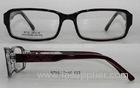 Rectangular Acetate Optical Frames , Handmade Acetate Glasses Frames Womens Full Rim