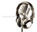 Plain 305 Black Loudspeaker Mesh With Aluminum Coating , 100% Polyester
