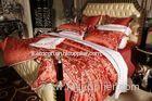 Silk Cotton Blended Luxury Bed Sets Comfortable Romantic Red For Home