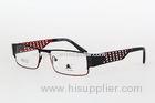 Wide Square Metal Optical Eyeglass Frames For Reading Glasses For Girls , Ready Stock