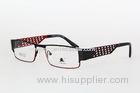 Wide Square Metal Optical Eyeglass Frames For Reading Glasses For Girls , Ready Stock