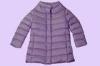 Purple Thin Packable Lightweight Down Jacket Duck Feather Outerwear For Kids