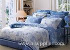 Blue Globe Floral Bedding Sets 4 Pieces , Duvet Covers Sets for Home