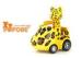 Fashion Leopard Grain Small Delicate Car Decoration Toys POPOBE Bear Car