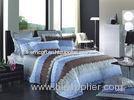 200TC Twill Fabric Cotton Bed Set Beautiful , Blue Abstract Style