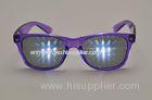 Rainbow Plastic Diffraction Glasses With Emerald Diffraction Film