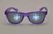 Rainbow Plastic Diffraction Glasses With Emerald Diffraction Film