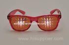 Orange Plastic Diffraction Glasses Use Amber Grating Film Sheets