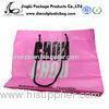 Bottom up HDPE Rope Handle Paper Bags Pink with 500mm width , pink