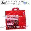 Red Printed Rope Handle Bags plastic garment bags for Shopping mall