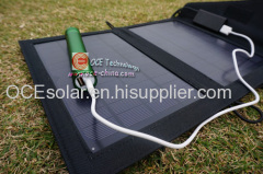 7 watt Solar Charger Pack with LED Flashlight and Lithium Battery Backup