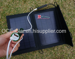7 watt Solar Charger Pack with LED Flashlight and Lithium Battery Backup