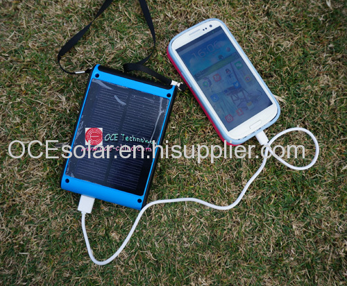  Portable Solar Charger with LED Light /Mini Fan for Walking Outside Sports