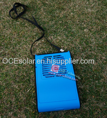  Portable Solar Charger with LED Light /Mini Fan for Walking Outside Sports