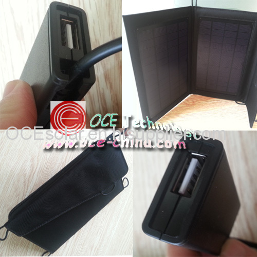 Portable Foldable 10 watt Solar Charger Pack Bag for Mobile Phone/Tablet + Mini LED Flashlight